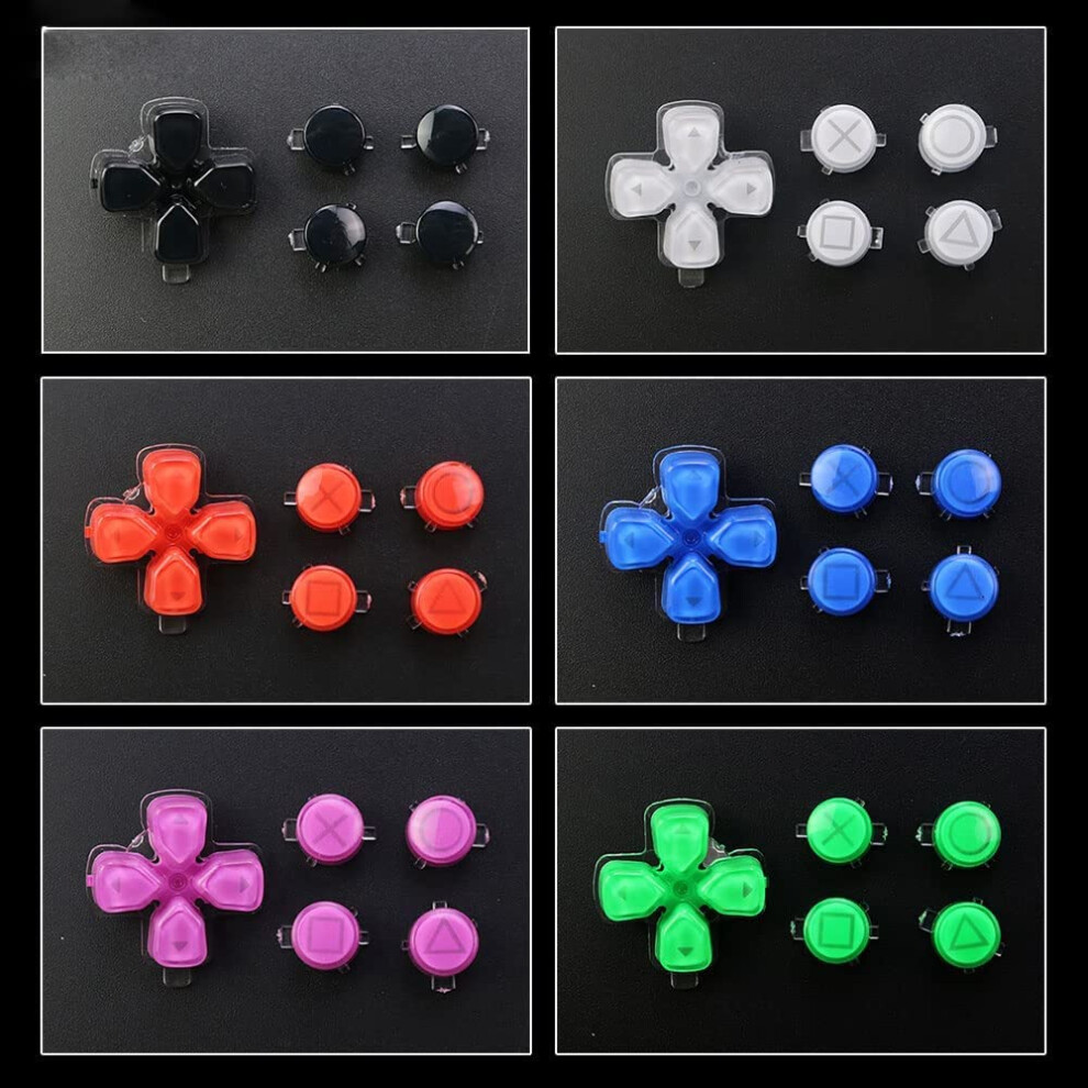 Crystal Abxy Dpad Cross Trigger Key Kit Replacement Buttons For Ps5 Controller Yellow 9053599197058
