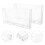 2Pcs Clear Acrylic Wall Magazine Rack Document and Mail Holder 9
