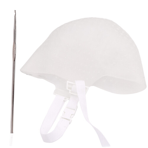 6 Sets Silicone Hair Highlights Needle Reusable Coloring Hat
