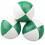 3Pcs Pu Juggling Balls Fine Stitching Kids Interactive Green White 5