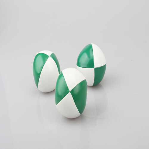 3Pcs Pu Juggling Balls Fine Stitching Kids Interactive Green White 2