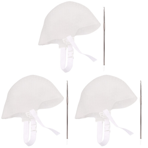 6 Sets Silicone Hair Highlights Needle Reusable Coloring Hat 2