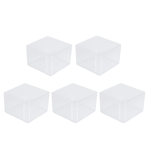 10Pcs Clear Plastic Model Storage Boxes Protective Display Cases