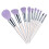 20Pcs Purple Cosmetic Makeup Brushes Artificial Fiber Face Tools 11
