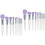 20Pcs Purple Cosmetic Makeup Brushes Artificial Fiber Face Tools 4