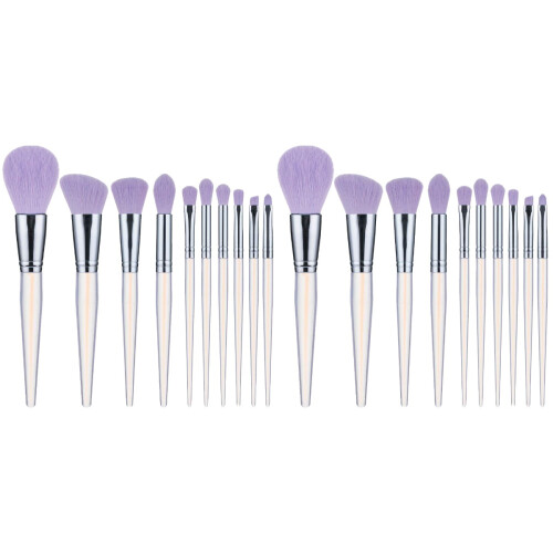 20Pcs Purple Cosmetic Makeup Brushes Artificial Fiber Face Tools 1