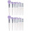 20Pcs Purple Cosmetic Makeup Brushes Artificial Fiber Face Tools 5
