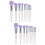 20Pcs Purple Cosmetic Makeup Brushes Artificial Fiber Face Tools 7