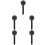 5Pcs ABS Bathroom Shower Head Black Handheld Pressurized Spray Nozzle 6