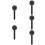 5Pcs ABS Bathroom Shower Head Black Handheld Pressurized Spray Nozzle 10