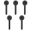 5Pcs ABS Bathroom Shower Head Black Handheld Pressurized Spray Nozzle 3