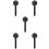 5Pcs ABS Bathroom Shower Head Black Handheld Pressurized Spray Nozzle 8