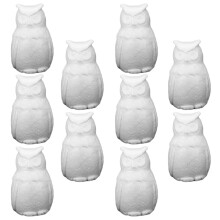 10Pcs Foam Animal Models Owl Shape Diy Painting Crafts