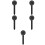 5Pcs ABS Bathroom Shower Head Black Handheld Pressurized Spray Nozzle 7