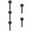 5Pcs ABS Bathroom Shower Head Black Handheld Pressurized Spray Nozzle 11
