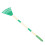 2Pcs Ergonomic Plastic Garden Rake Green Small Flexible Leaf Cleanup 3