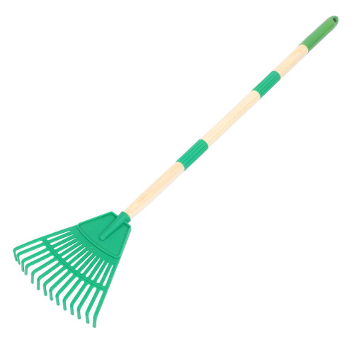2Pcs Ergonomic Plastic Garden Rake Green Small Flexible Leaf Cleanup 1