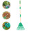 2Pcs Ergonomic Plastic Garden Rake Green Small Flexible Leaf Cleanup 11