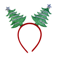 4Pcs Creative Christmas Headwear Hair Hoops Antler and Hat Shapes