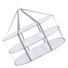 4Pcs White Folding Hanging Dryer 3-Tier Drying Rack for Home Use