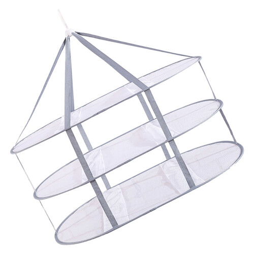 4Pcs White Folding Hanging Dryer 3-Tier Drying Rack for Home Use