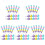 40 Pcs Stackable Unicorn Pencils For Kids Decorative Stationery 2