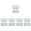 40 Pcs Stackable Unicorn Pencils For Kids Decorative Stationery 5