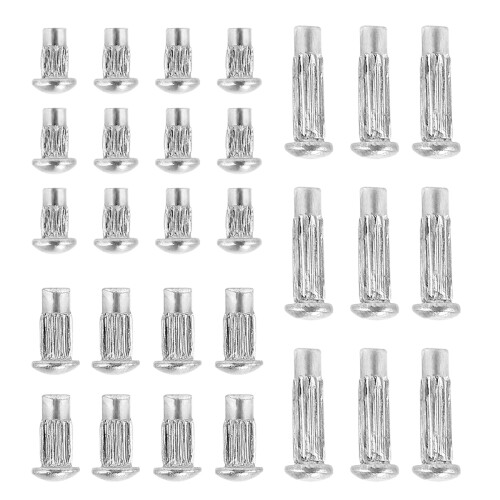 3000Pcs Knurled Silver Solid Rivets Fixed Fasteners