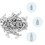 3000Pcs Knurled Silver Solid Rivets Fixed Fasteners 10