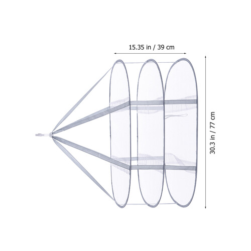 4Pcs White Folding Hanging Dryer 3-Tier Drying Rack for Home Use 2
