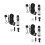 3Sets Portable Silver Kazoo for Beginners Music Performance Instrument 5