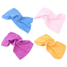 2 Count Bamboo Fiber Face Wash Towel Child Children Washcloth Kids
