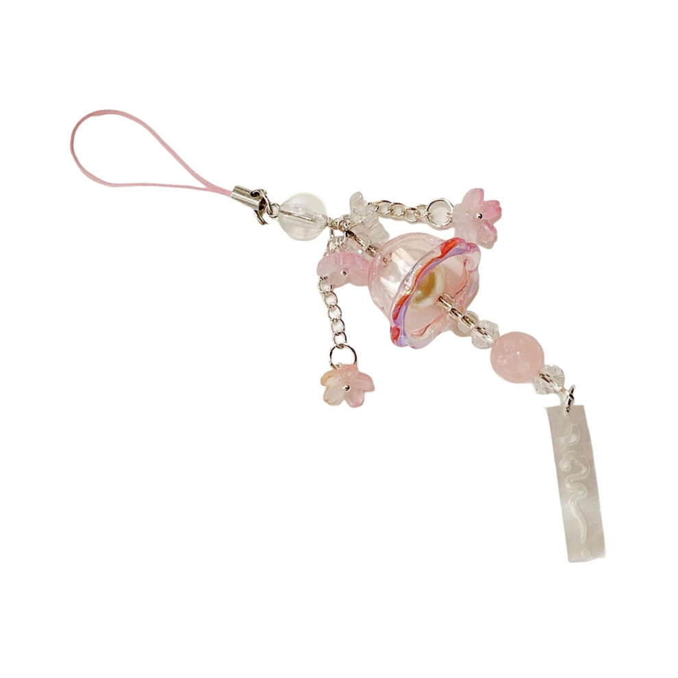 Jellyfish Phone Charm With Lily Of The Valley Phone Strap, Cute Acrylic Accessory For Women Pink 9455672870245