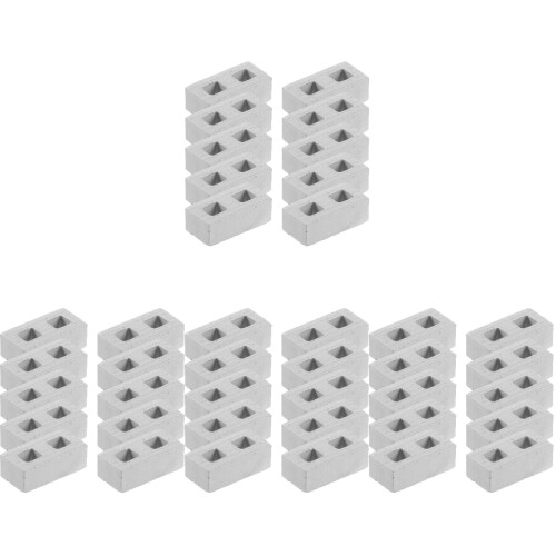 120Pcs Ceramic Mini Bricks Grey for Simulation Brick Models and Decor 2