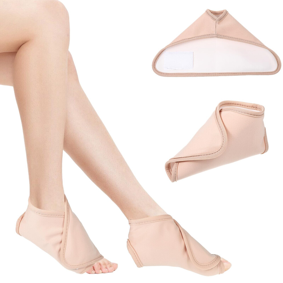 Light 2Pcs Castor Oil Pack Wrap For Ankle Support Brace, Adjustable Leakproof Reusable Pain Relief