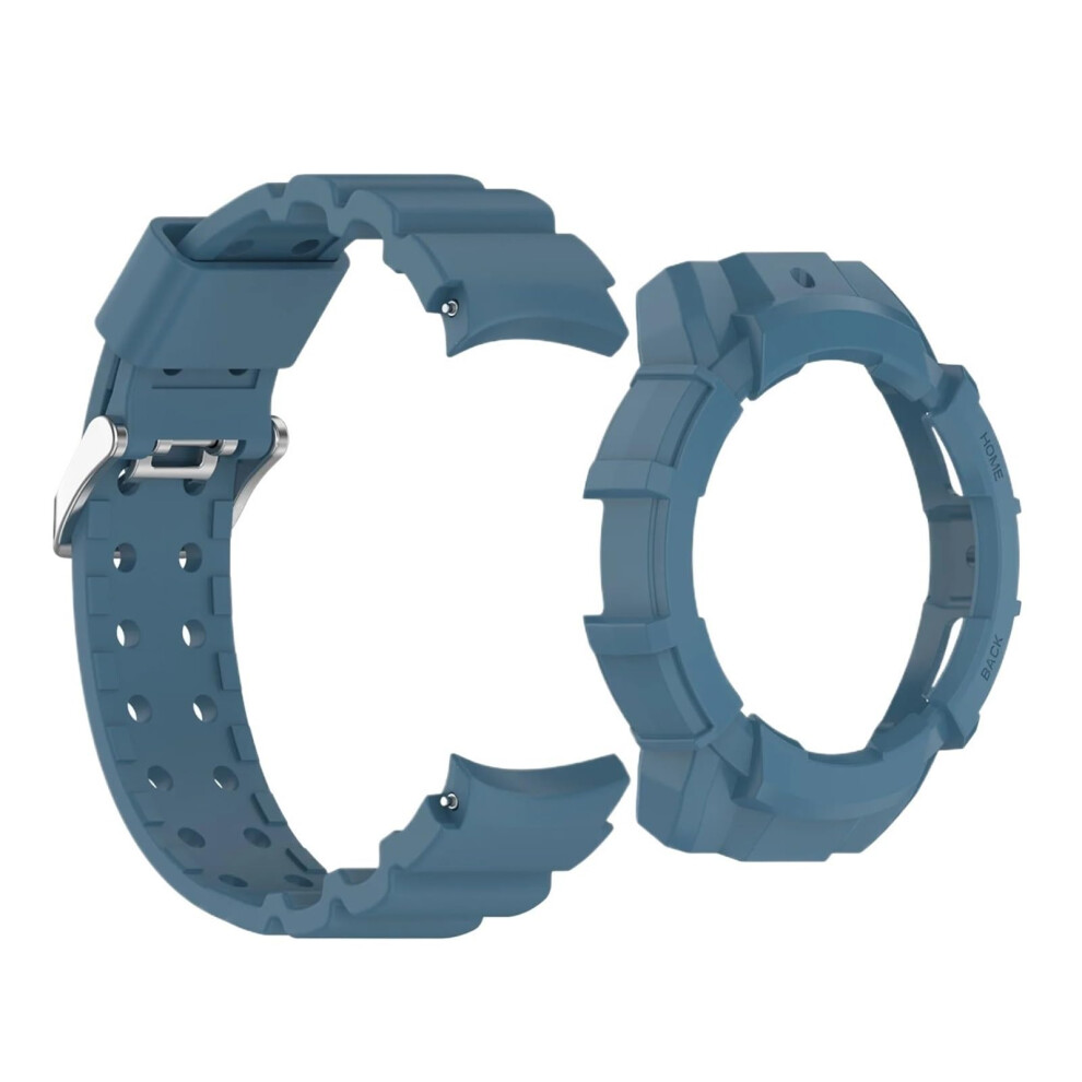 Band And Case For Apple Watch 7 44Mm Silicone Strap With Secure Magnetic Clasp Classic Design Blue 9113335730731
