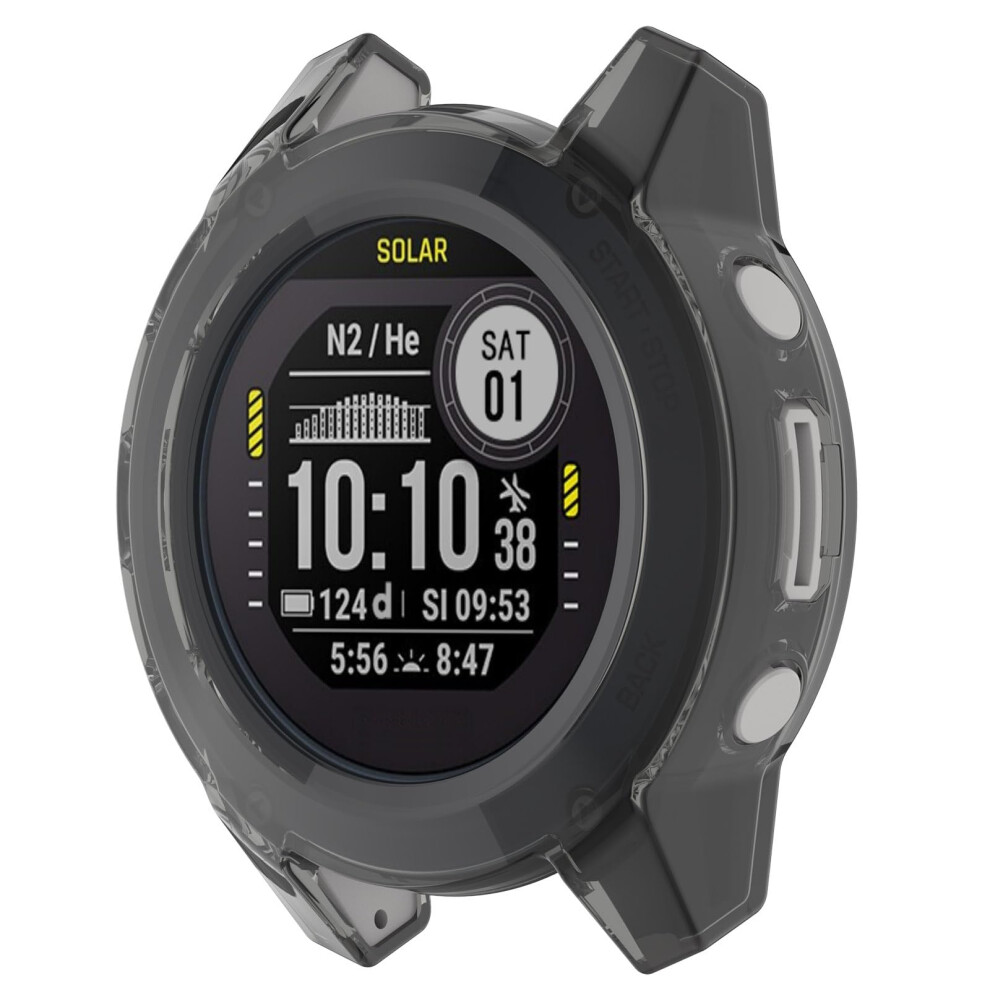 Tpu Transparent Scratchresistant Shockproof Protective Watch Case For Garmin Descent G2 G1 Black 9053599198444