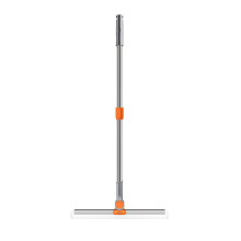 Floor Squeegee with Adjustable Telescopic Handle for Bathroom and Shower, Silicone Blade for Wet Dry Use