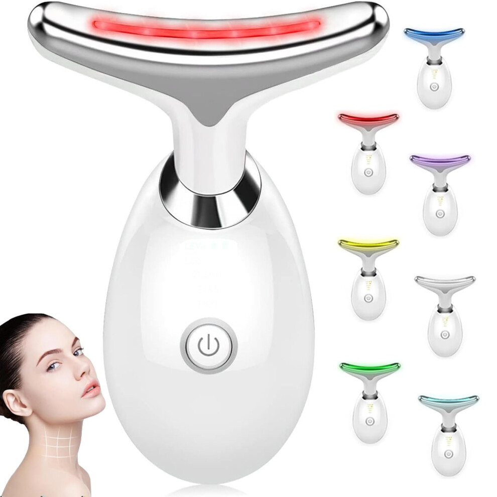 Electric Face and Neck Massager with Heat Therapy for AntiAging and Skin Tightening