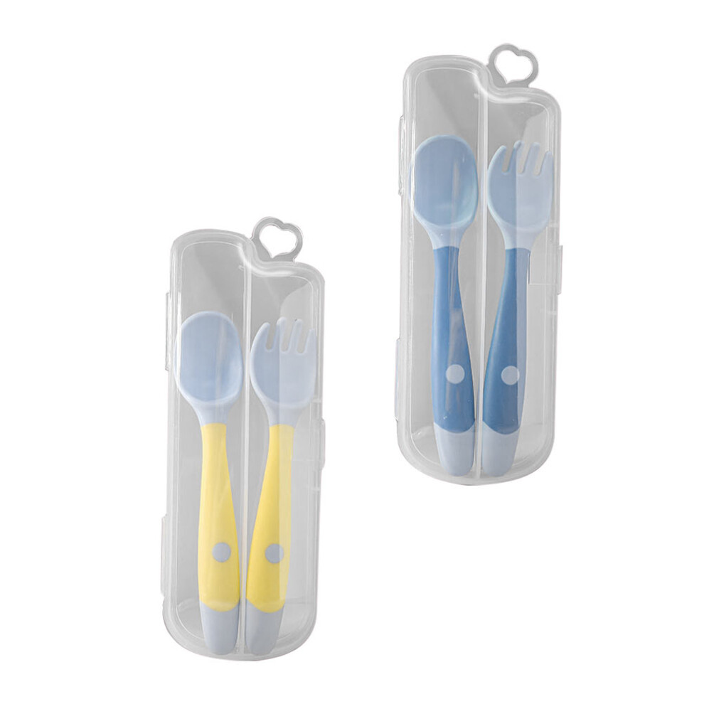 3 Pack Children's Training Tableware Baby Feeding Spoon Silicone Vaguelly