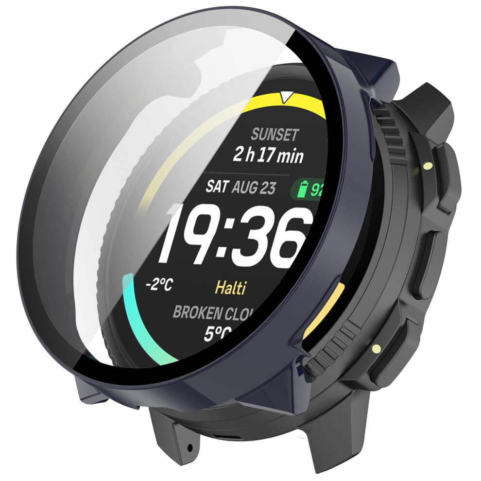 Tempered Glass Case Full Coverage Shockproof Bumper Cover For Suunto Vertical 1 2 Blue 9070919989810