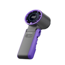 Portable Car Fan Rechargeable Clip On 3600mAh Quiet  Speed Foldable Cooling Gray