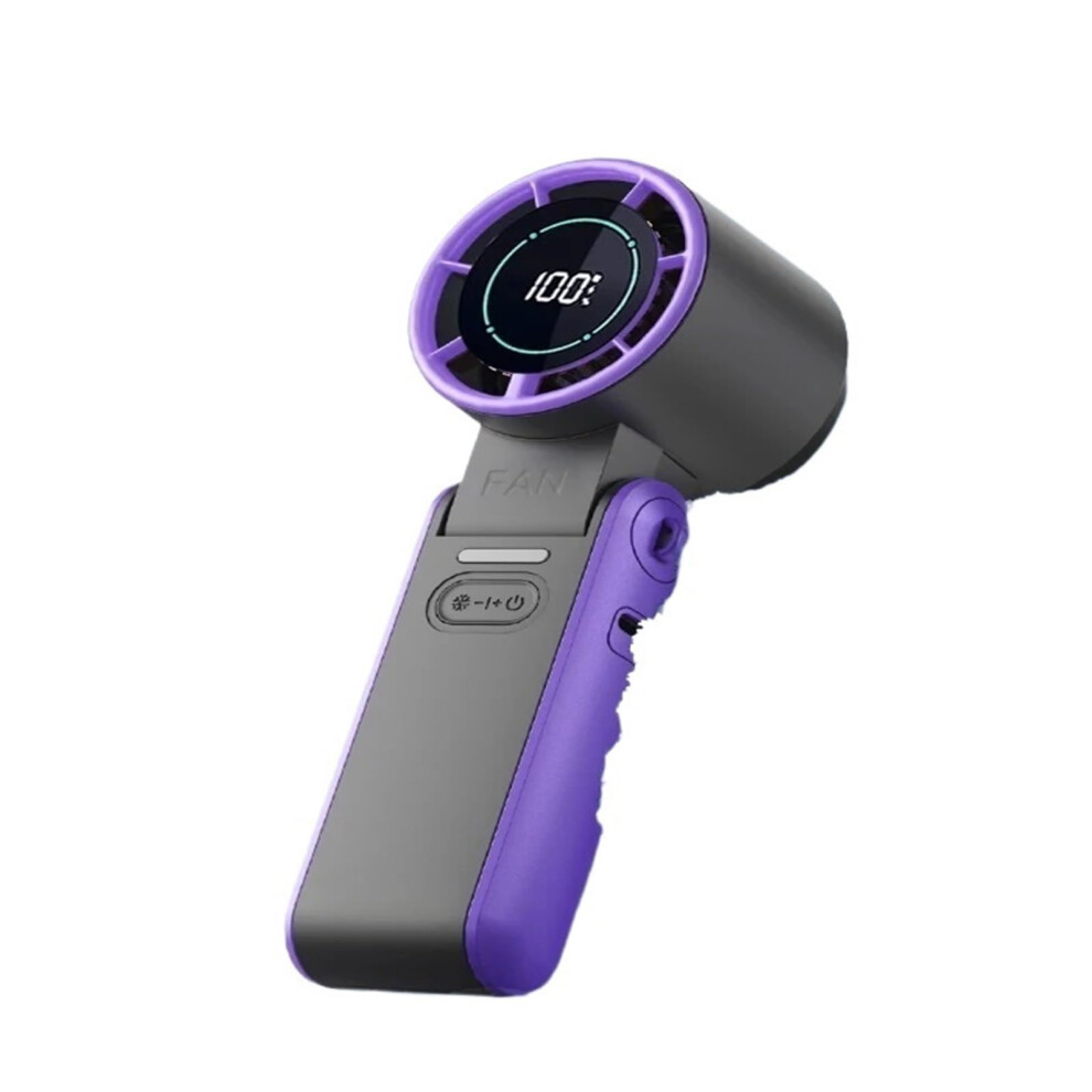 Portable Car Fan Rechargeable Clip On 3600Mah Quiet Speed Foldable Cooling Gray 9455672871365