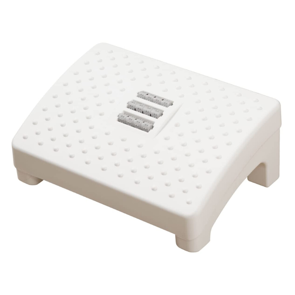 Toilet Foot Stool with Ergonomic Footrest and Roller Massager for Home and Bathroom Use