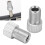 2 pezzi Adattatore per valvole Presta-Schrader Argento 15x9.5mm 14