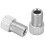 2 pezzi Adattatore per valvole Presta-Schrader Argento 15x9.5mm 16