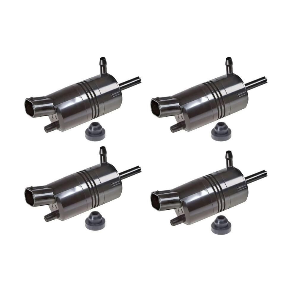 4 Set Windshield Washer Pump For Buick Cadillac Chevy Gmc Pontiac Saturn Oldsmobile Replacement 9455672871563