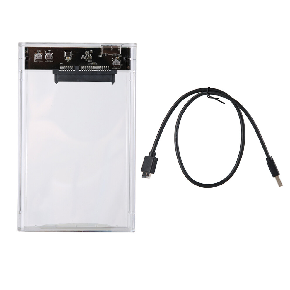Superspeed Usb 3.0 External Hard Drive Enclosure With Uasp Sata Transparent Tool Free Plug And Play Portable Fire Resistant Led Indicator High Blue 9432746942459