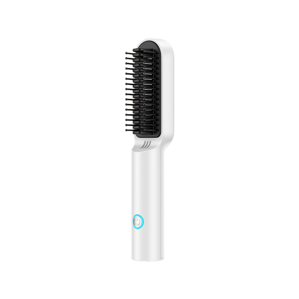 Heated Brush For Sleek Shiny Hair, Anti Scalding Design Hair Straightener With Fast Heating, Auto Off Feature And Negative Ion Technology For Frizz