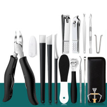 Foot Care Kit Nail Clipper Nail Lifter Ingrown Toenail Tools With Lever Mechanics Surgical Grade Stainless Steel Ergonomic Handle Portable Case For